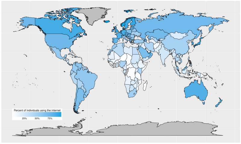 Map of 2015 Internet Use