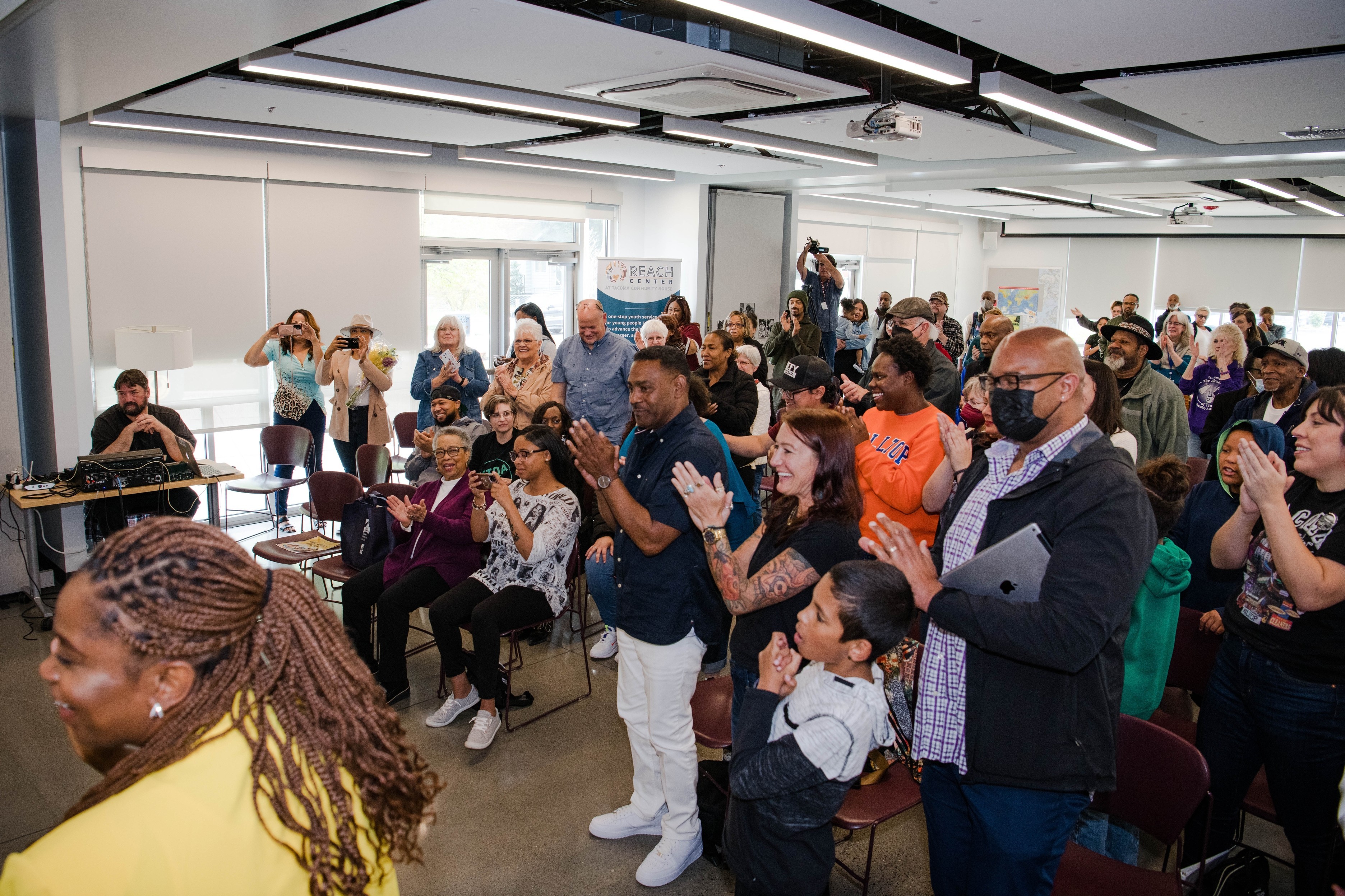 standing ovation at Hilltop Story Fest, May 6, 2023. Photo by Mikayla Heineck.